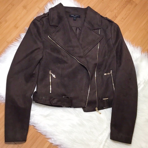 Romeo & Juliet Couture Jackets & Blazers - Romeo & Juliet Couture Suede Moto Jacket